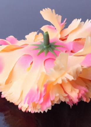 Хризантема шаровидная тканевая оранжевая2 фото