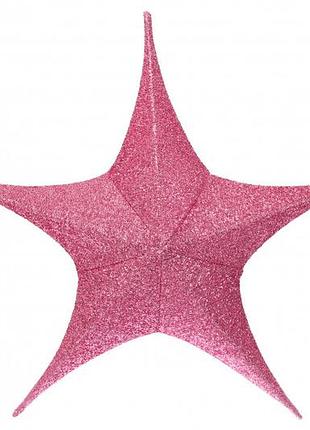 Звезда декоративная розовая (40 см) 5-64694