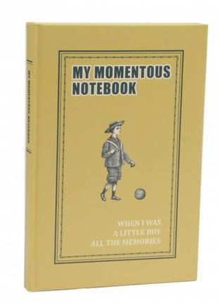 Блокнот 19,5*13,5 см, 100 аркушів, лінія+клітка "my momentous notebook" жовтий, 5-44795-21 фото