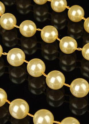 Перли на нитці бежевий (12мм х 10м) 5-76758