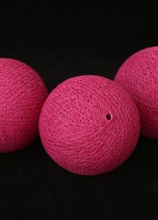 Бавовняні кульки (bright pink - яскраво-рожевий)2 фото