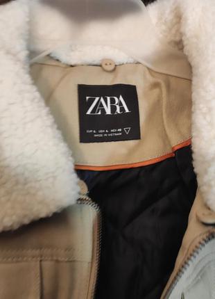 Куртка новая zara хаки размер l с утеплением3 фото