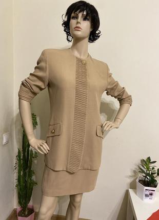 Винтажный итальянский костюм bhs в составе шерсть пиджак юбка4 фото