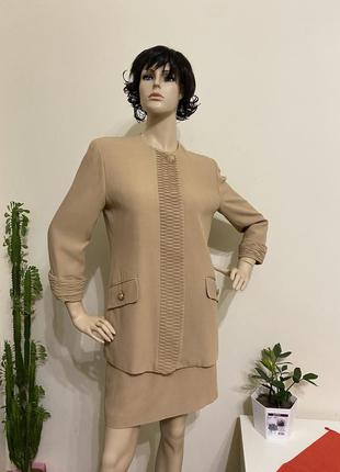 Винтажный итальянский костюм bhs в составе шерсть пиджак юбка2 фото