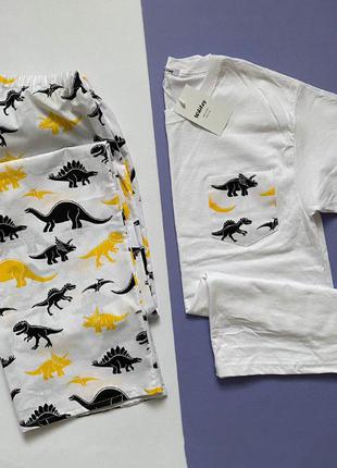 Чоловіча піжама з динозаврами (трикотажна футболка та штани)