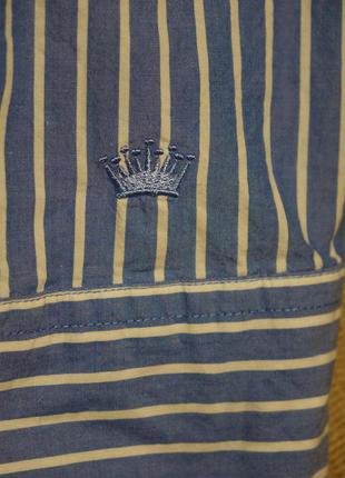 Отличная приталенная полосатая х/б рубашка old guys rule великобритания xl.6 фото