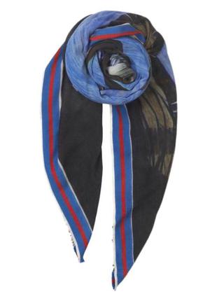 Шарф шерсть becksondergaard nero wool scarf nights in blue2 фото