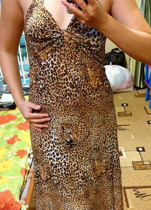 Женское тигровое платье