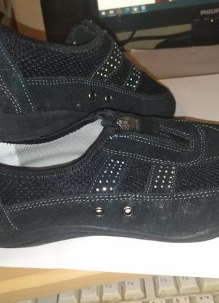 Туфлі чорні мокасини замок