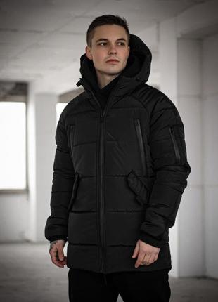 Зимова чоловіча куртка парку stark чорний (0059)