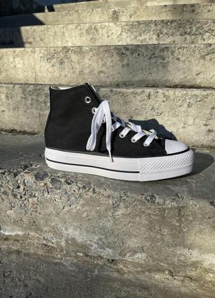 ⭐🖤converse lift high black🖤⭐кеды конверс женские высокие, жіночі кеди конверс високі3 фото