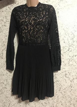 Плаття чорне, чорна сукня, плаття гіпюрове
