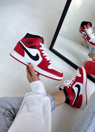 ❤️🖤nike jordan 1 chikago🖤❤️🍁36рр - 45рр🍁кросівки найк джордан 1 високі, кросівки джордані, кросівки демісезонні джордан 1