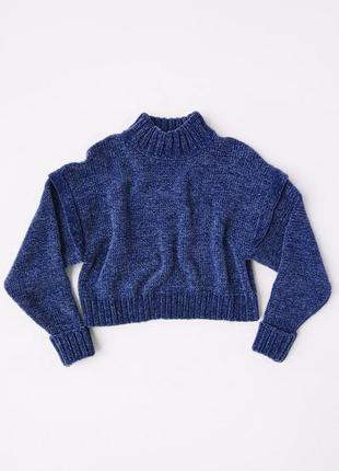 Укороченный джемпер из шенили daria chenille cropped jumper от urban outfitters2 фото