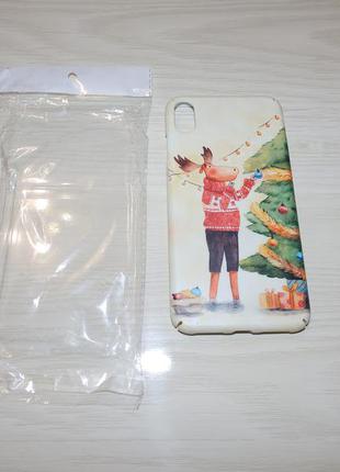 Чохол для apple iphone xs max новорічний принт