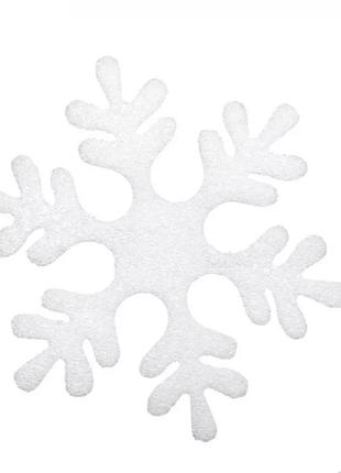 Набор новогодних снежинок гирлянда - размер одной снежинки 15 см в наборе 6 шт, пеноматериал5 фото