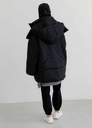 Куртка зимняя оверсайз в стиле zara.7 фото