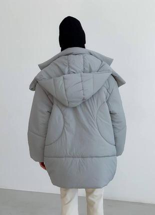 Куртка зимняя оверсайз в стиле zara.9 фото