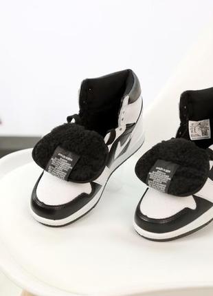 Зимние кроссовки nike air force black с мехом, супер утеплені