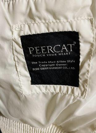 Біла куртка пуховик peercat8 фото