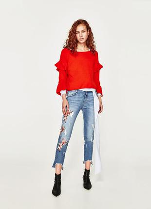 Джинси з вишивкою фірми zara із іспанії оригінал 34
