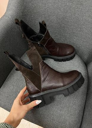 Черевики дизайнерські vampyr натуральна шкіра замш осінь зима