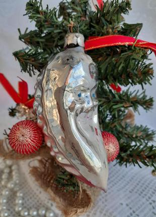 🌜месяц 🎄полумесяц ☃️ ссср елочная новогодняя игрушка луна советская стеклянная в эмали