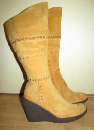 Сапоги зимние замш зима италия