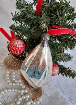 🌬❄ крижинка 🎄 срср ялинкова іграшка новорічна скляна в емалі8 фото