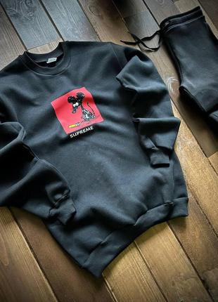 Зимовий чоловічий спортивний трикотажний костюм supreme
