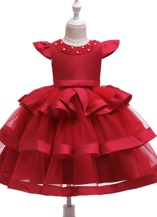 Плаття дитяче атласне червоне