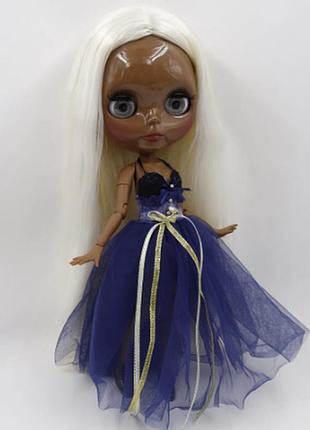 Лялька блайз супер дак скін, білі волосся, без чубка blythe doll