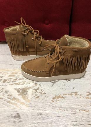 Шкіряні фірмові черевики на овчині andre 36р.