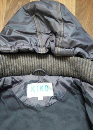 Классная зимняя куртка + сумочка  kiko для девочки 6-9 лет7 фото