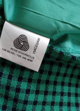 Шикарная деловая , строгая и при этом креативная, шерстяная юбка в клетку с карманами 447 фото