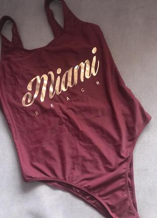 Сдельный купальник miami beach prinark uk 14 eur 42