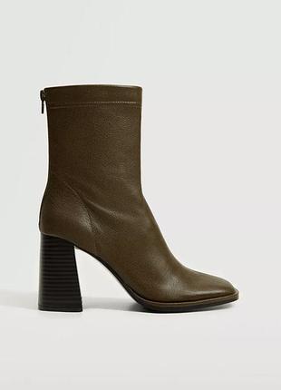 Mango  кожаные полусапожки paloma