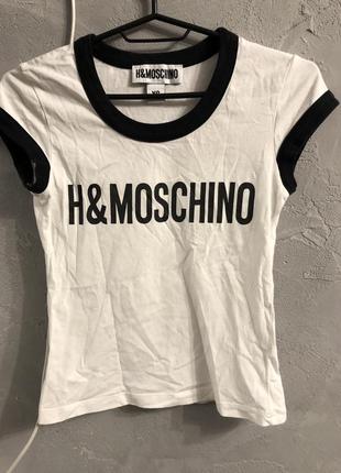 H&m moschino футболка оригинальная коллаборация москино1 фото
