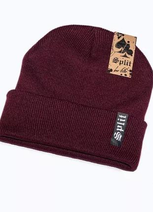 Шапка бордо split