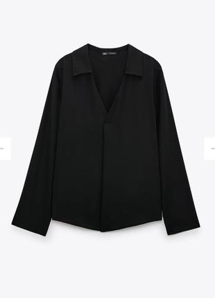 Стильна класична блуза zara, розмір м oversize1 фото