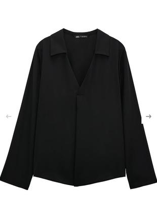 Стильна класична блуза zara, розмір м oversize2 фото