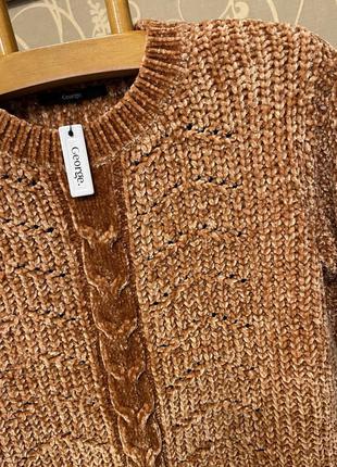 Дуже красивий і стильний брендовий теплий в'язаний светр-оверсайз.7 фото