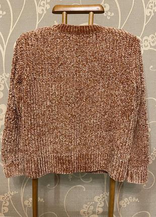 Дуже красивий і стильний брендовий теплий в'язаний светр-оверсайз.3 фото