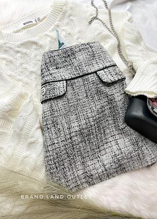 Тёплая юбка твид