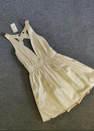 Розпродаж!вишукана сукня золотисто-срібного відтінку