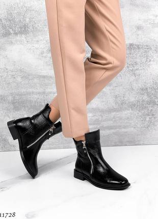 Зимние ботиночки =top=, цвет: black, натуральная кожа5 фото