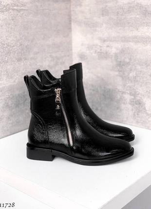 Зимние ботиночки =top=, цвет: black, натуральная кожа9 фото