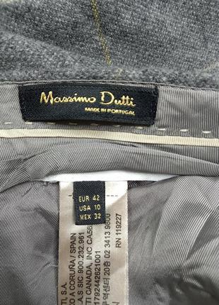 Сірі вовняні штани в клітку massimo dutti укорочені класичні rundholz owens lang3 фото