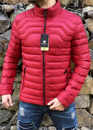 Стеганная мужская куртка hubmond red