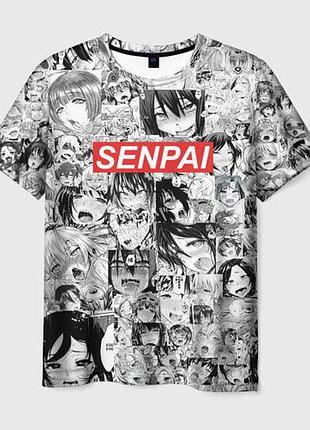 Футболка 3d з принтом «senpai anime manga»
